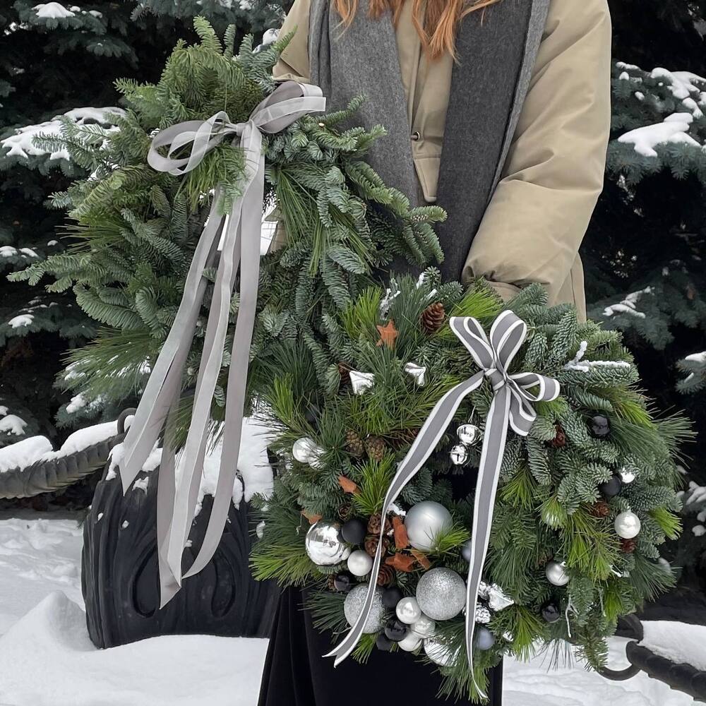 Новогодний венок "Снежный день"